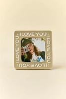 I Love You Slogan Text Ceramic 5” Square Picture Frame
