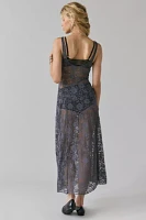 Out From Under Lily Of The Valley Sheer Lace Midi Slip