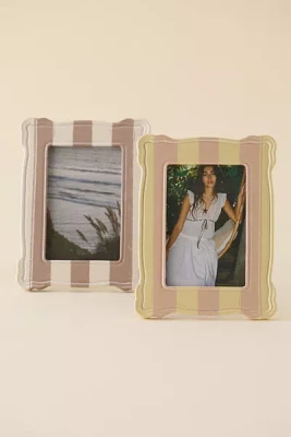 Striped Resin 4” x 6” Picture Frame
