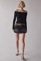 ReMADE By UO Remnants Ruched Off-The-Shoulder Top