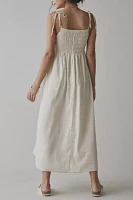 ReMADE By UO Made LA EcoVero™ Linen Smocked Maxi Dress
