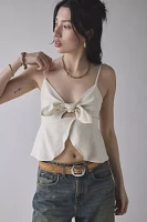 ReMADE By UO Made LA EcoVero™ Linen Tie-Front Tank Top