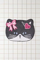 Cat Barrette Shaped Tufted Bath Mat