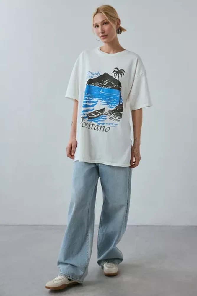 Positano Amalfi Coast Graphic T-Shirt Dress
