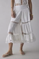 Kimchi Blue Cressida Lace-Trim Ruffle Bloomer Pant
