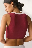 Out From Under Jessa Sporty Contrast Trim Seamless Knit Bra Top