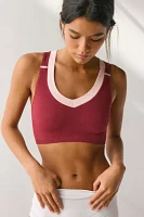 Out From Under Jessa Sporty Contrast Trim Seamless Knit Bra Top