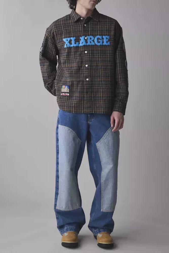 XLARGE Patched Flannel Long Sleeve Shirt