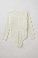 Vintage By Madalyn Newell Lace Long Sleeve Bodysuit