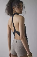 UO Tear It Up High-Neck Twisted Back Cropped Tank Top