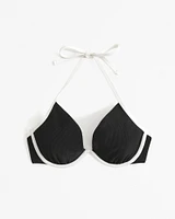 Curve Love Halter Triangle Underwire Bikini Top