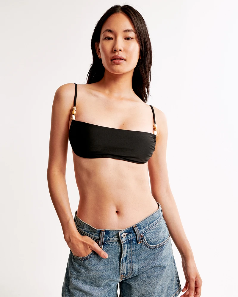 Straight Neck Bralette Swim Top