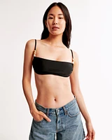 Straight Neck Bralette Swim Top