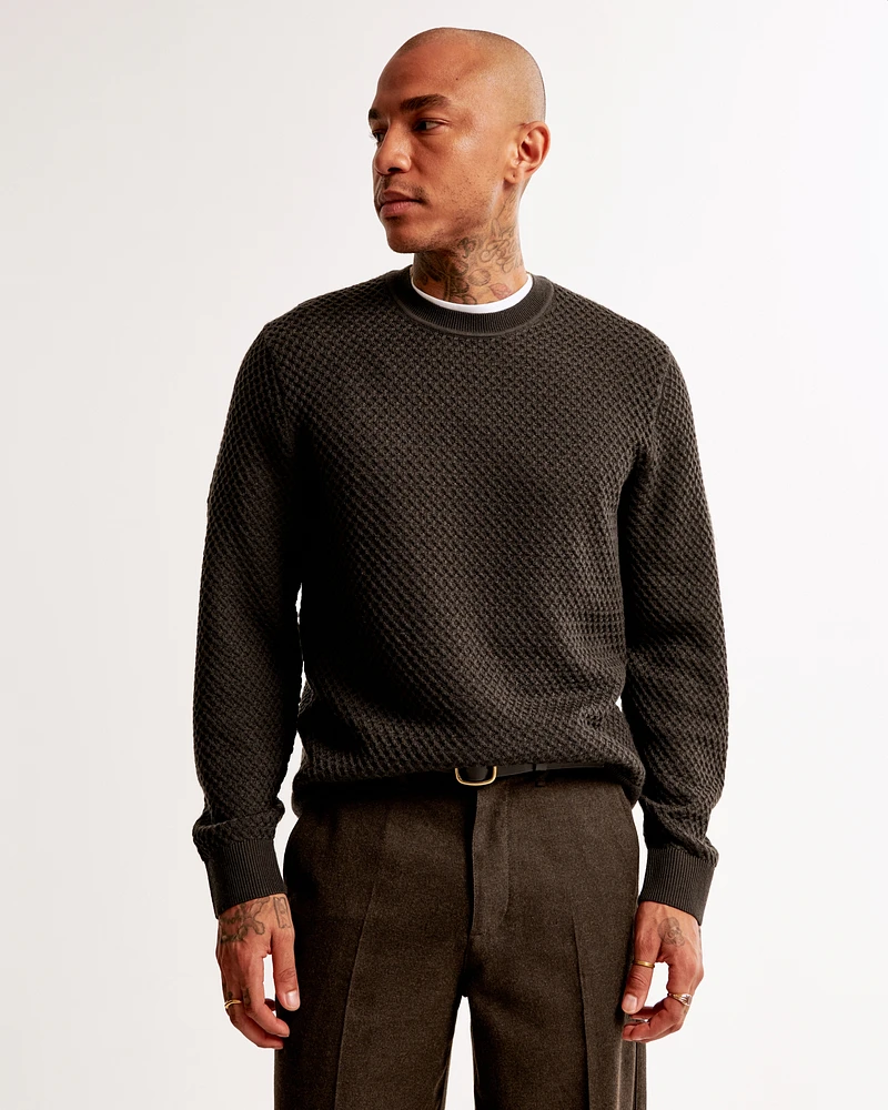 Merino Wool-Blend Crew Sweater