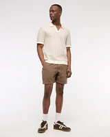 Classic Tonal Stitch Johnny Collar Sweater Polo