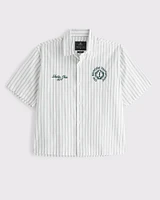 Short-Sleeve Cropped Memorial Tournament Workwear Button-Up Shirt