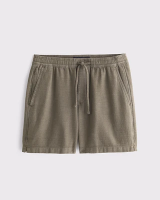 Textured Pull-On Short