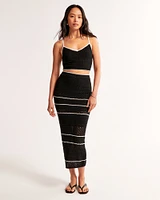 Crochet-Style Maxi Skirt
