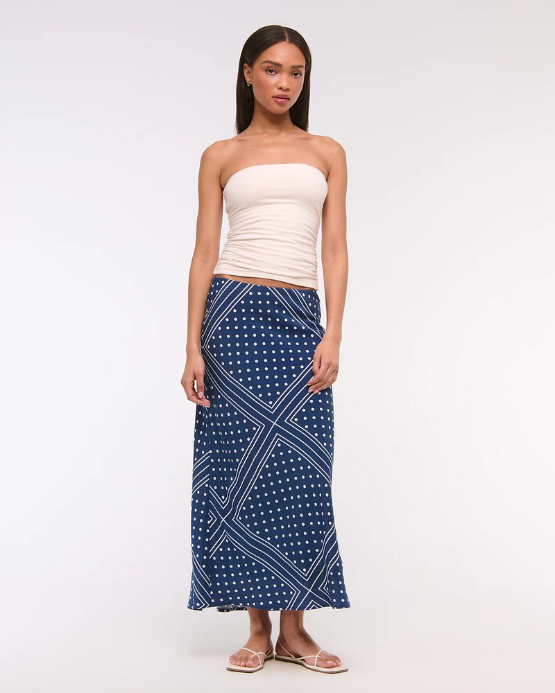 Mid Rise Maxi Skirt