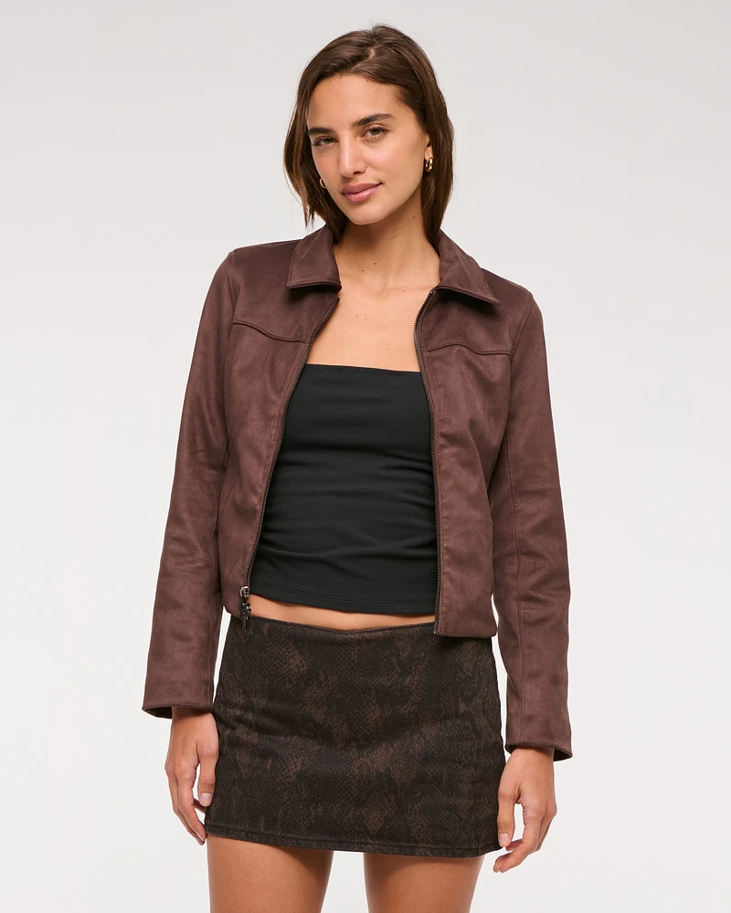 The A&F Scarlett Low Rise Denim Micro Skort