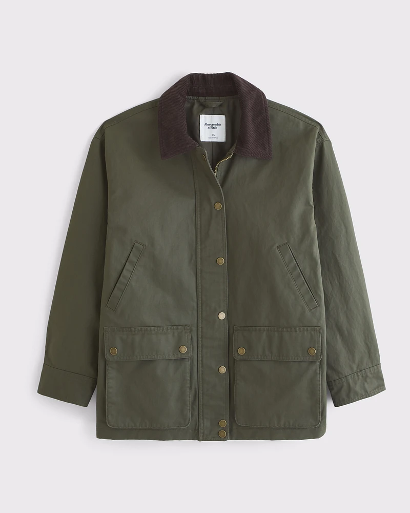 Mid-Length Waxed Barn Jacket