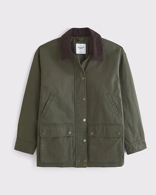 Mid-Length Waxed Barn Jacket