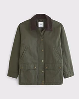 Mid-Length Waxed Barn Jacket