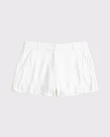Curve Love A&F Sloane Tailored Linen-Blend Short