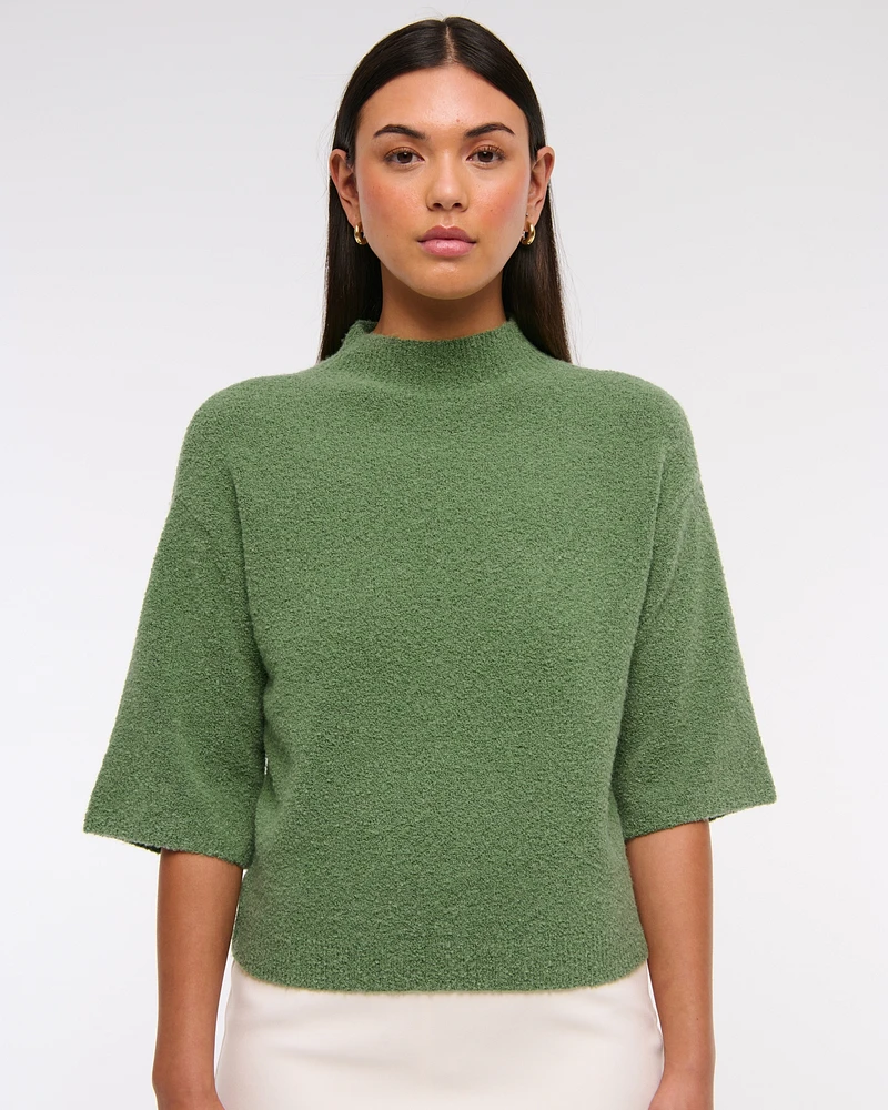 Boucle Mockneck Sweater Tee