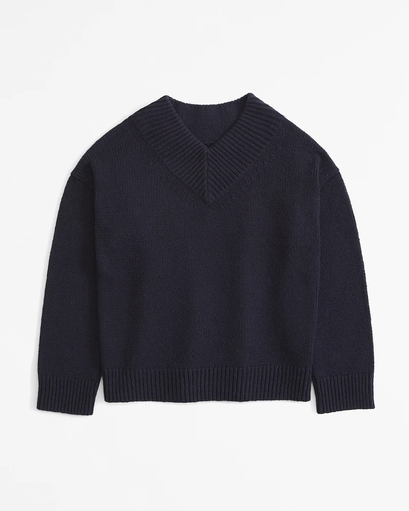 Textural V-Neck Sweater