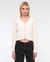 Textural Y-Neck Cardigan