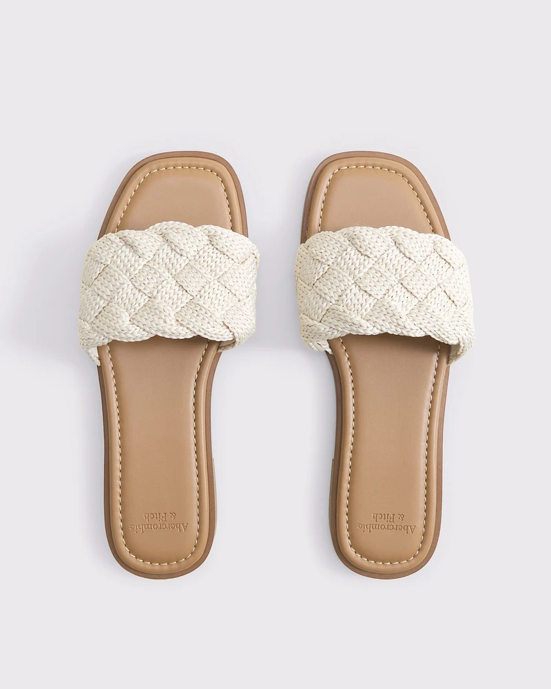 Crochet-Style Slide Sandals