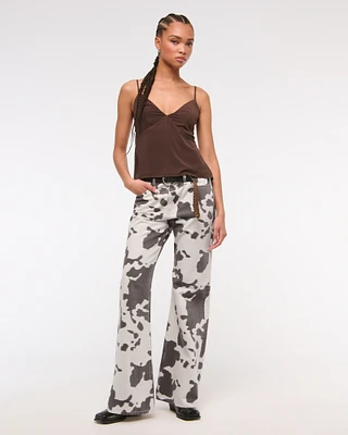Mid Rise Baggy Bootcut Jean