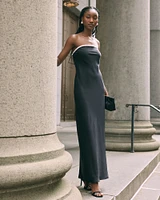 The A&F Julia Slip Strapless Bow Detail Maxi Dress