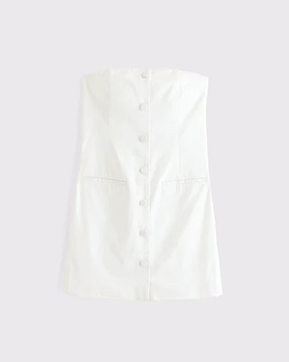 The A&F Mara Strapless Linen-Blend Vest Dress