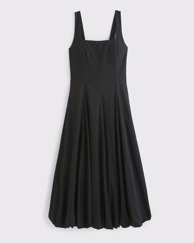 Abercrombie & Fitch The A&F Mila Bubble Hem Midi Dress | Arden Fair Abercrombie & Fitch The A&F Mila Bubble Hem Midi Dress | Arden Fair