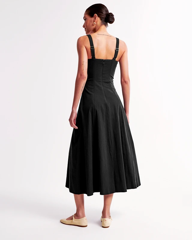 the a&f mila stretch midi dress The A&F Mila Stretch Midi Dress