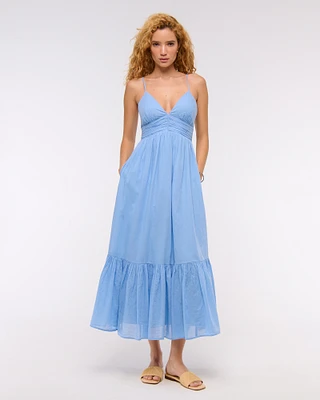 Bra-Free Flowy Tie-Back Maxi Dress