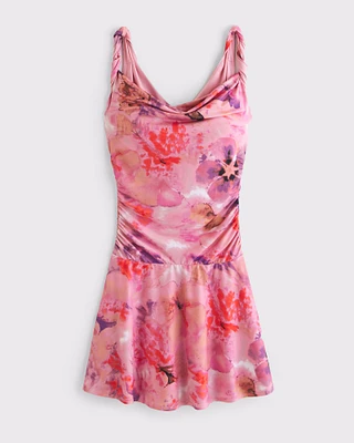 Bra-Free Draped Mini Dress