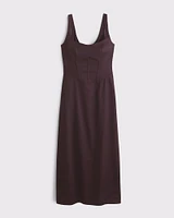 Sweetheart Satin Sculpt Midi Dress