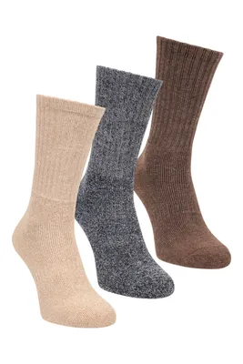 Outdoor Mens Mid-Calf Hiking Socks 3-Pack