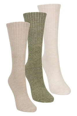 Outdoor Womens Mid-Calf Hiking Socks 3-Pack