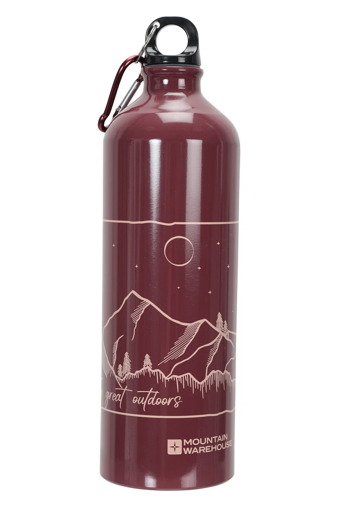35 oz. Printed Metallic Bottle With Karabiner