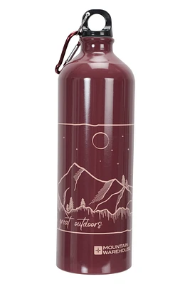 35 oz. Printed Metallic Bottle With Karabiner