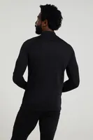 Talus Mens Long Sleeved Zip Neck Top