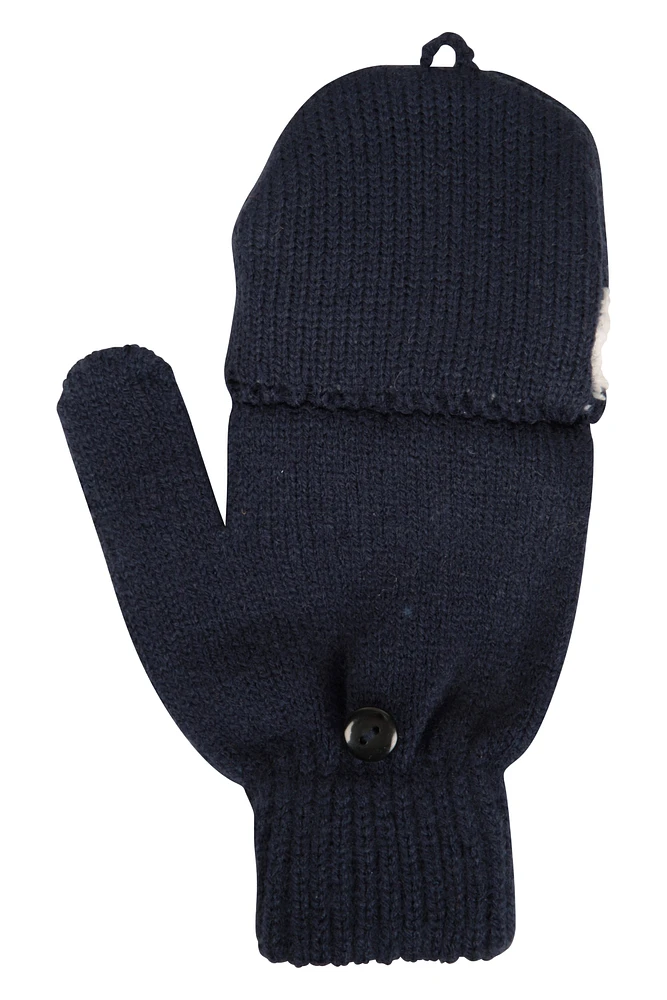 Penguin Knitted Kids Gloves