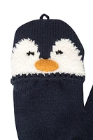 Penguin Knitted Kids Gloves