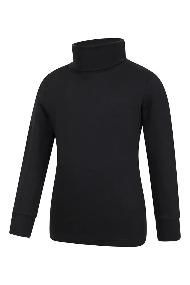Meribel Kids Cotton Roll Neck Top