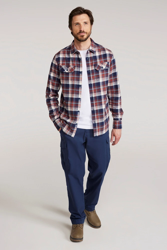 Trace Mens Flannel Long Sleeve Shirt