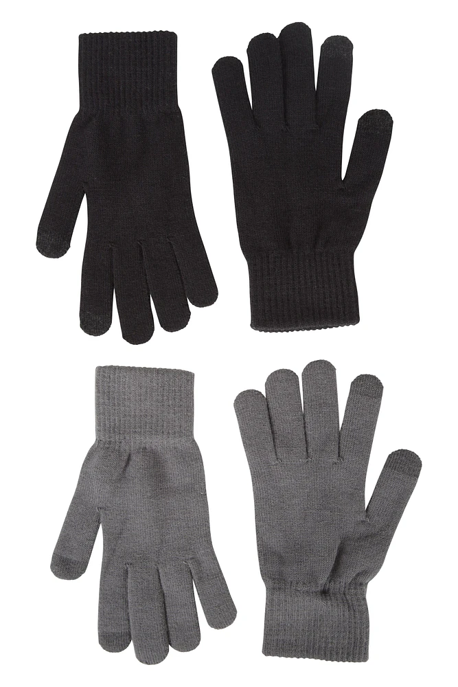 Magic Touchscreen Mens Gloves - 2Pk